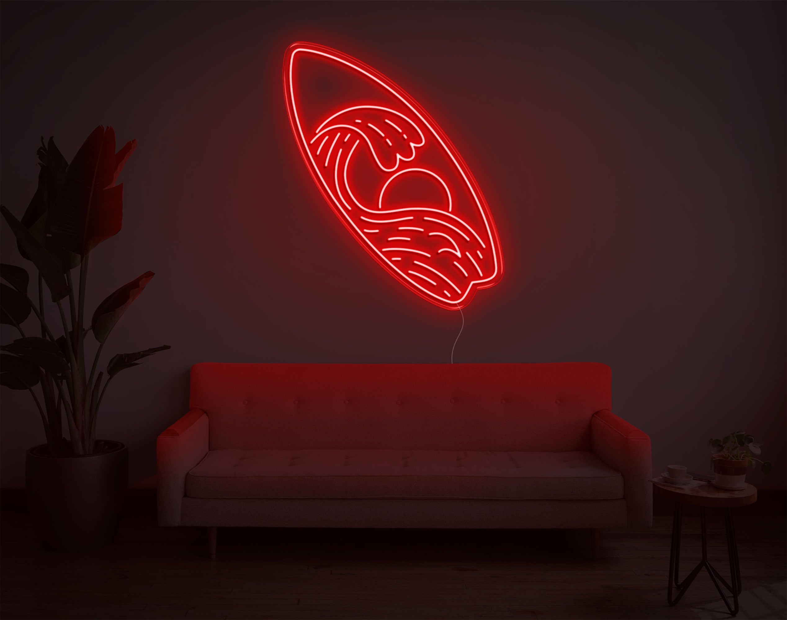 Surfboard LED Neon Sign