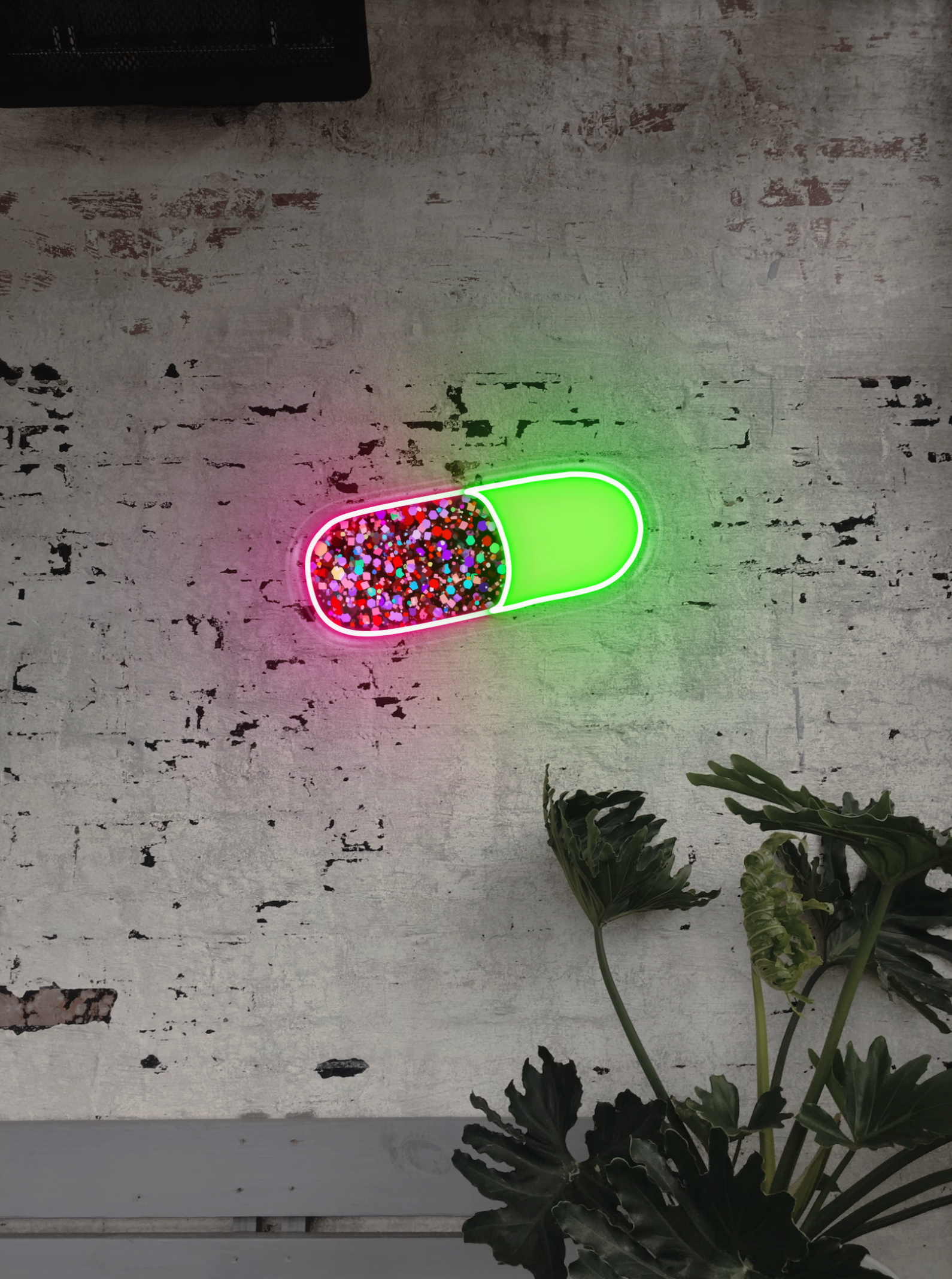 Colourful Pill LED neon sign