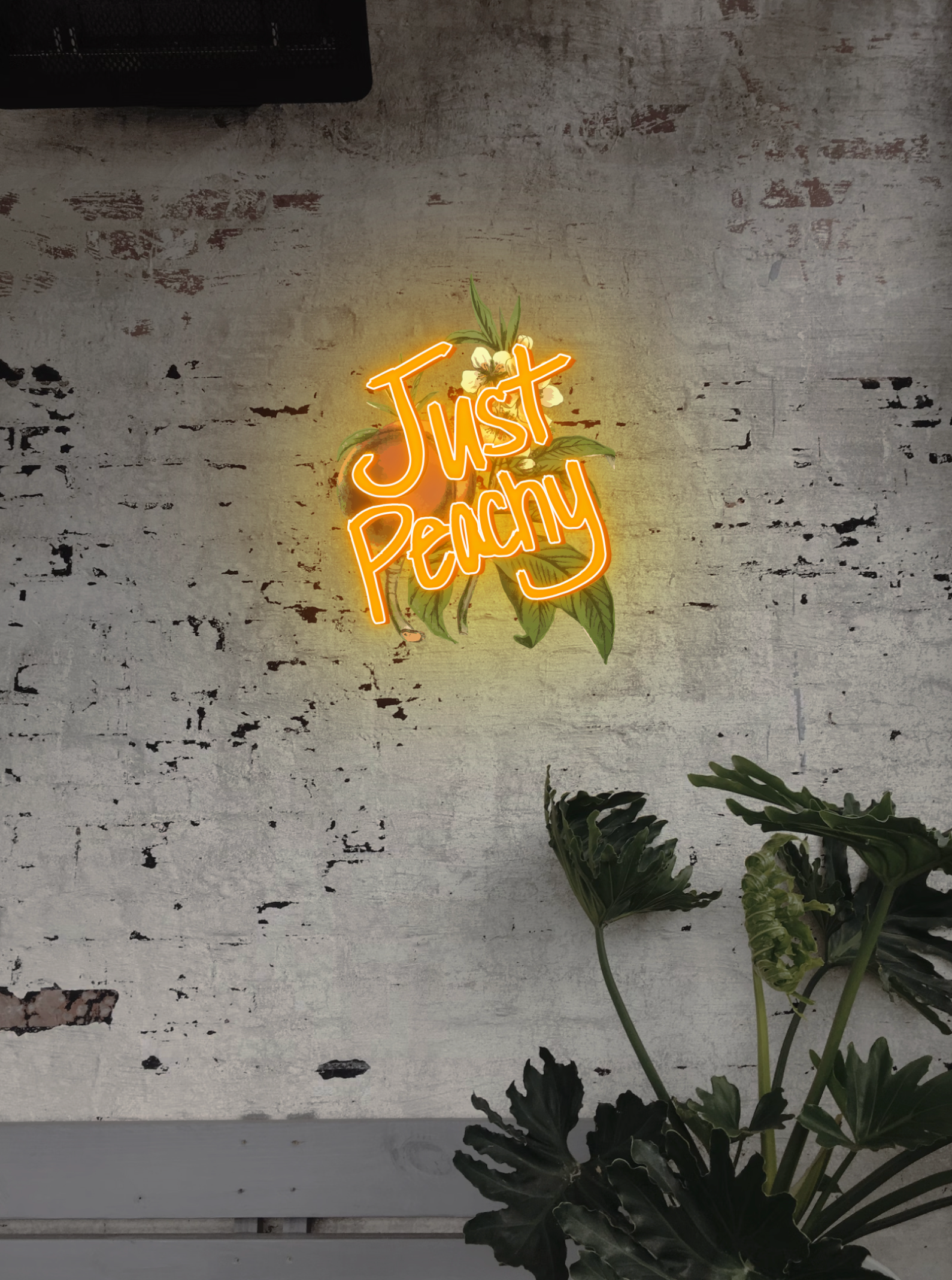 Just Peachy LED neon sign