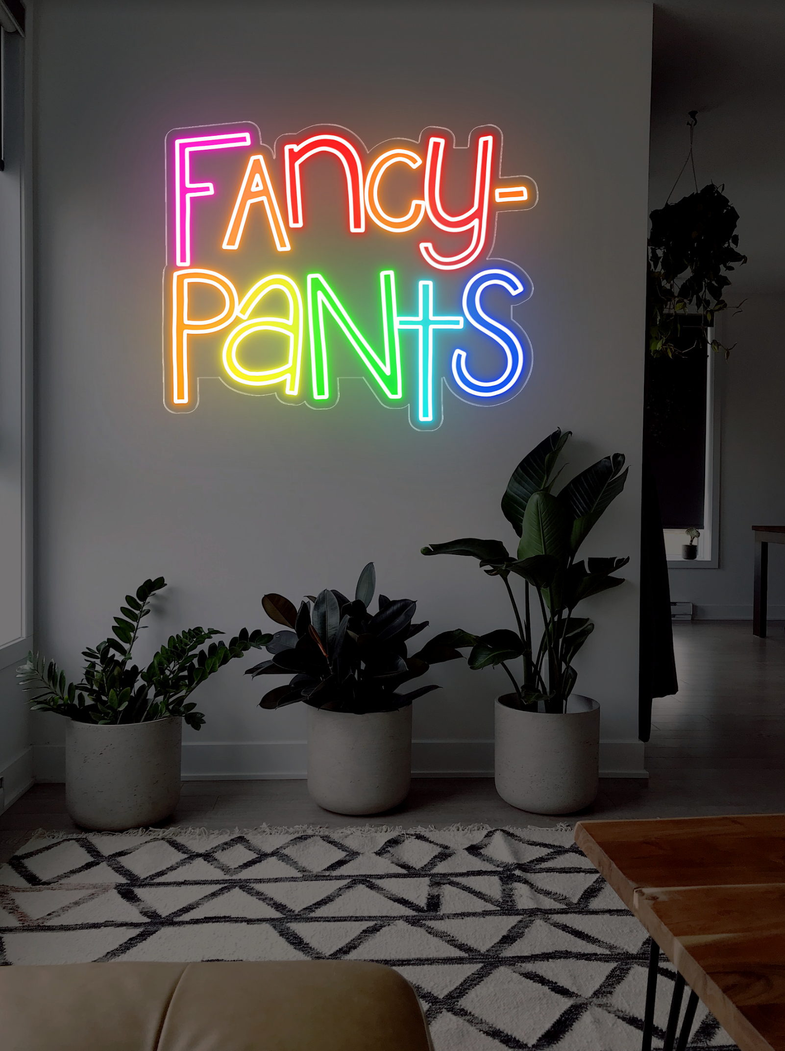 Fancy Pants LED neon sign