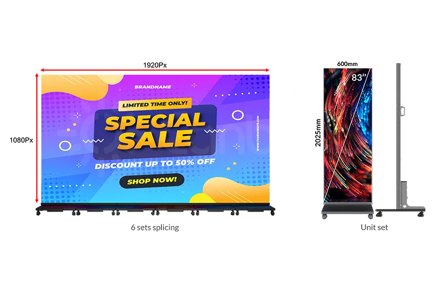 TF Series - Foldable HOB 2K LED Poster Outdoor