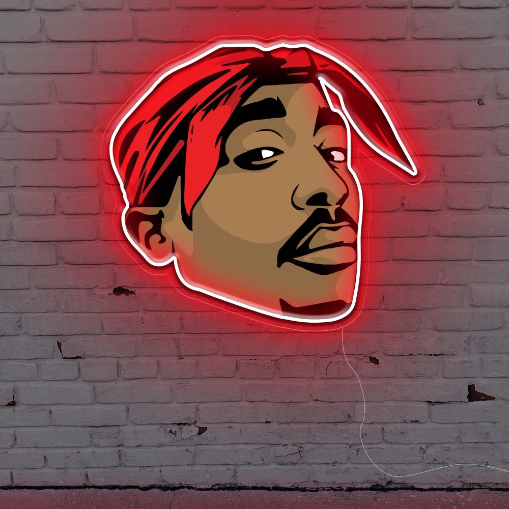 Tupac Neon Art