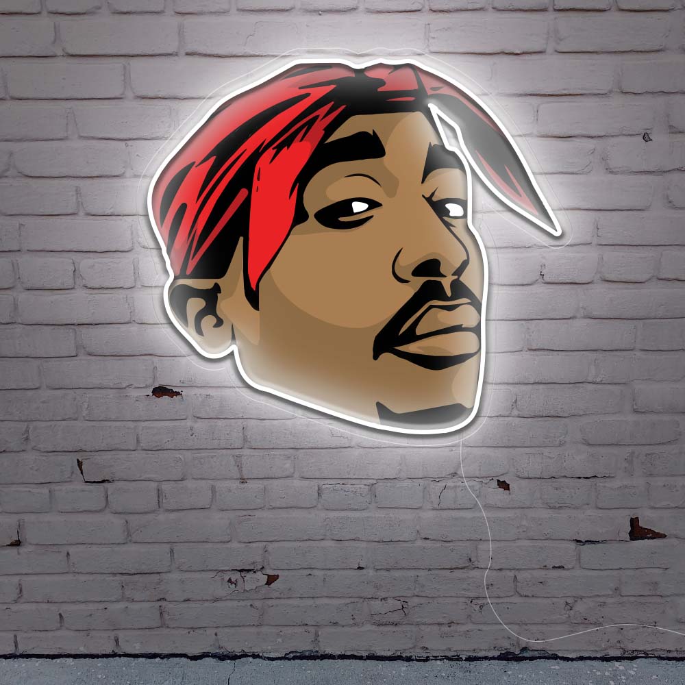 Tupac Neon Art