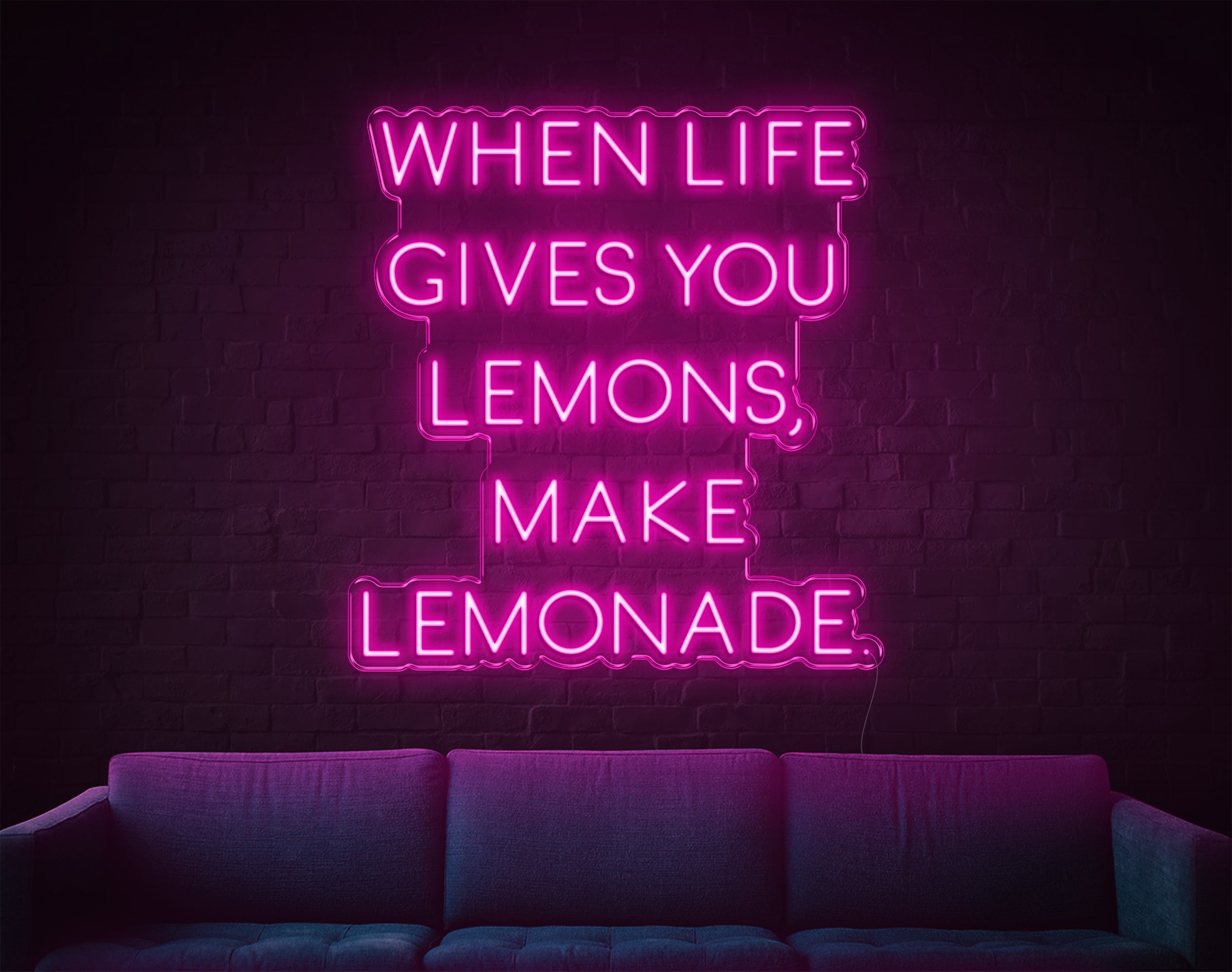 When Life Gives You Lemons, Make Lemonade LED Neon Sign