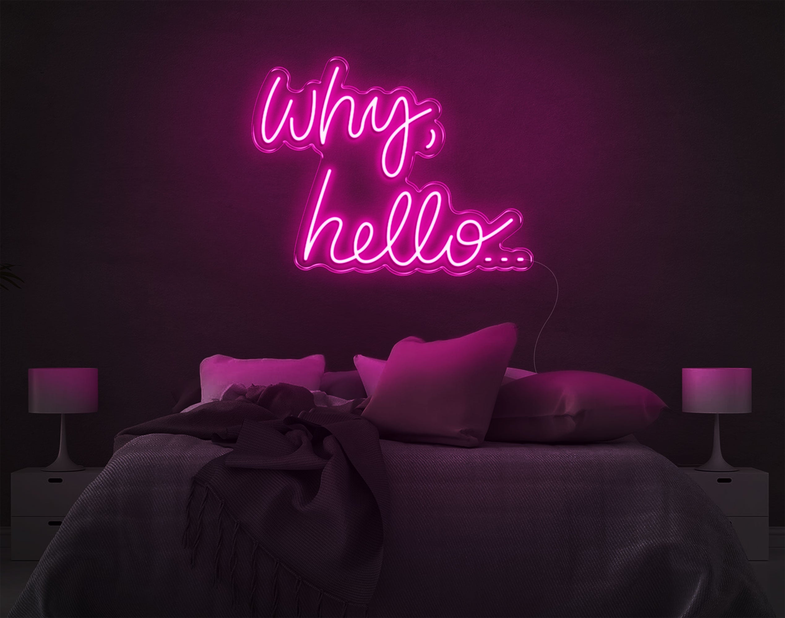 Why Hello LED Neon Sign