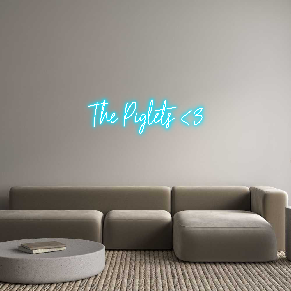 Custom Neon Text - The Piglets <3