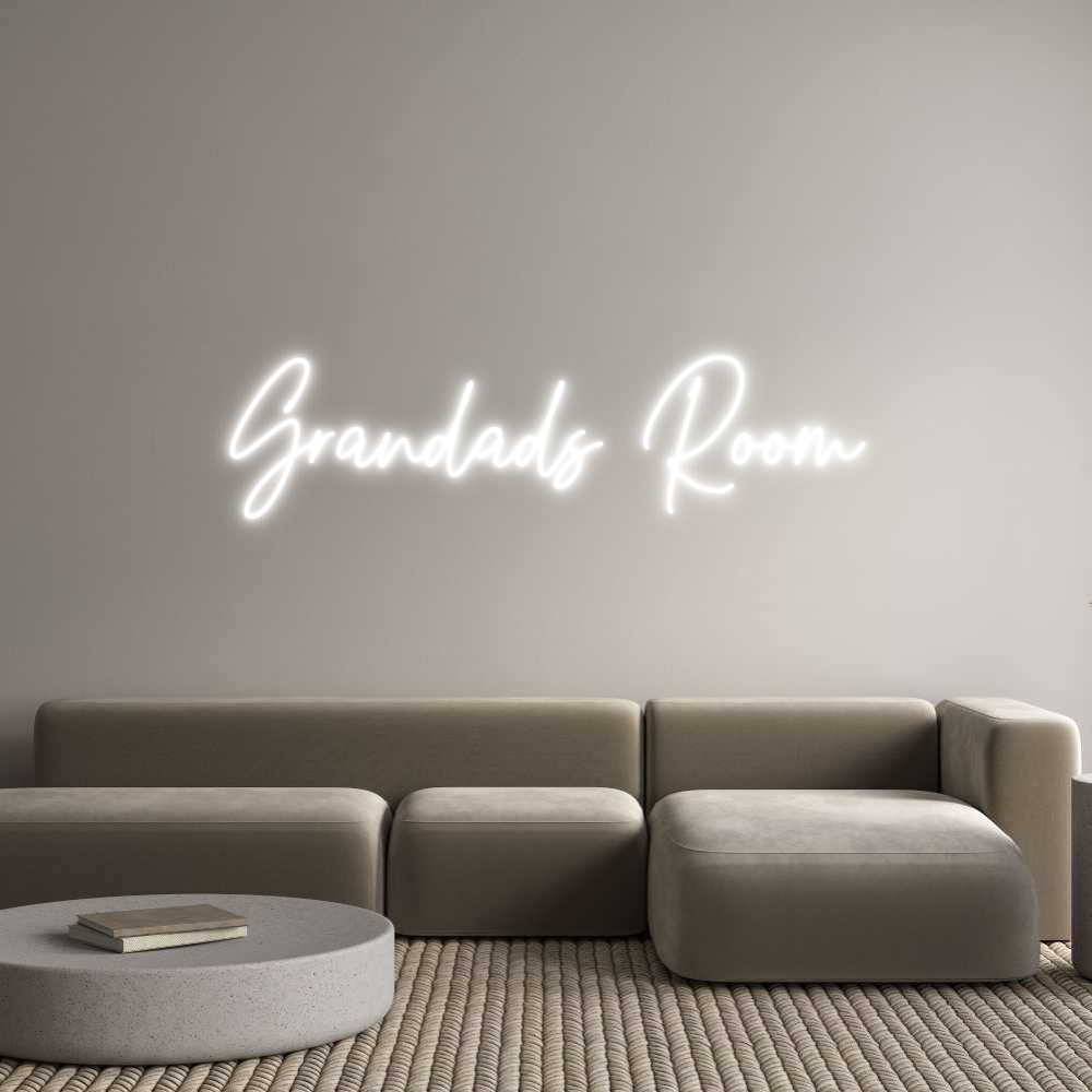 Custom Neon Text - Grandads Room