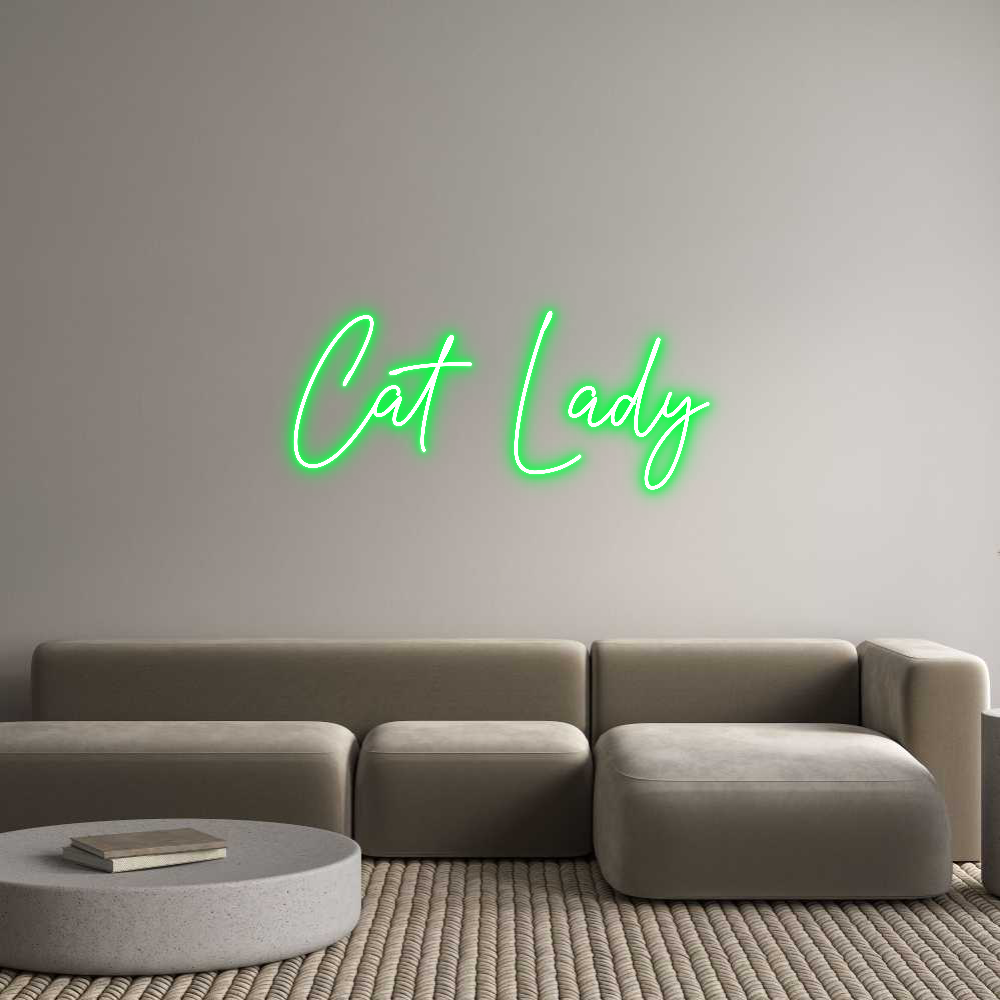 Custom Neon Text - Cat Lady