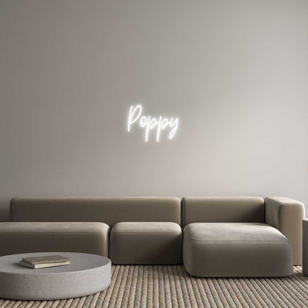 Custom Neon Text - Poppy