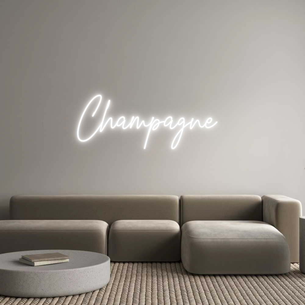 Custom Neon Text - Champagne
