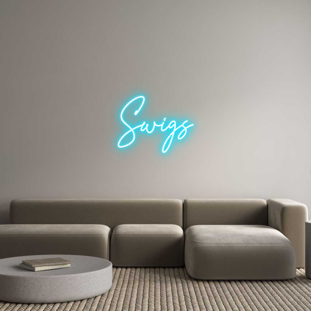 Custom Neon Text - Swigs