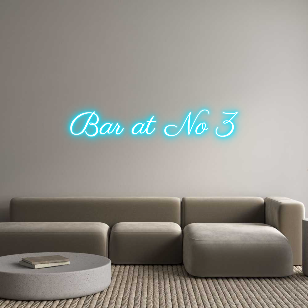 Custom Neon Text - Bar at No 3