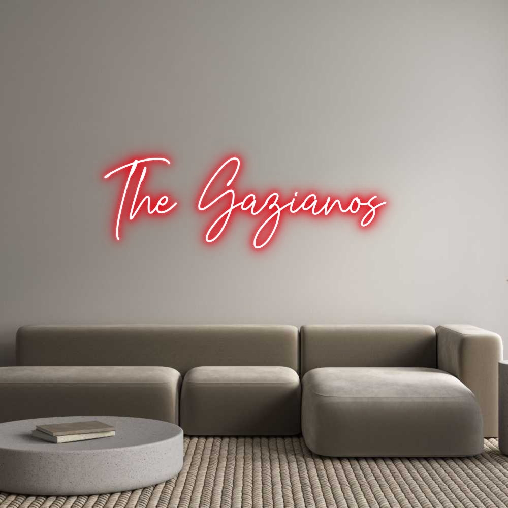 Custom Neon Text - The Gazianos