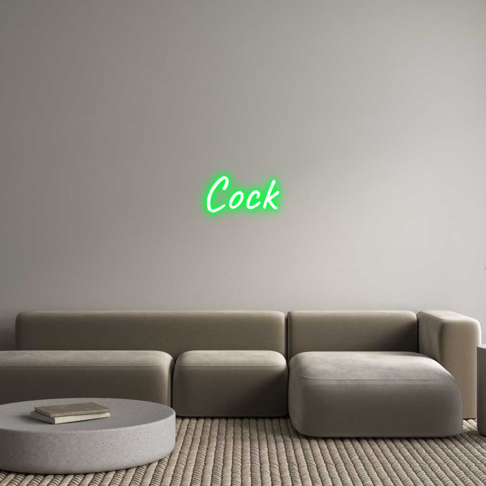 Custom Neon Text- Cock