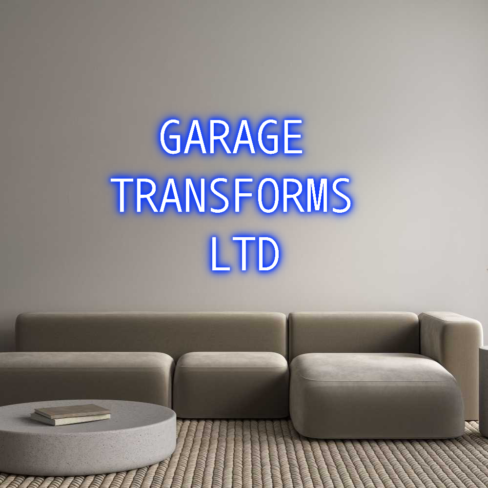 Custom Neon Text - GARAGE 
TRAN...
