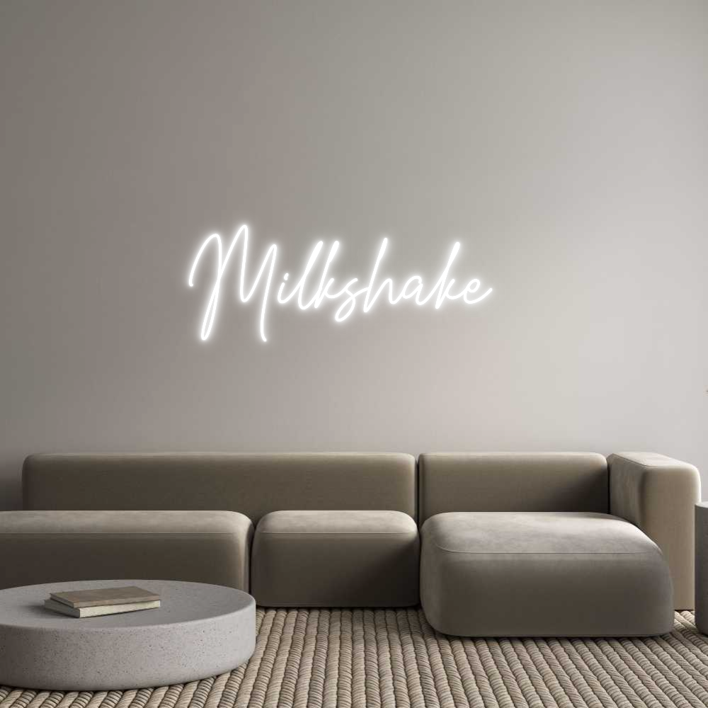 Custom Neon Text - Milkshake