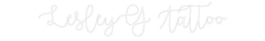 Custom Neon Text - LesleyG Tattoo