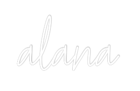 Custom Neon Text - alana
