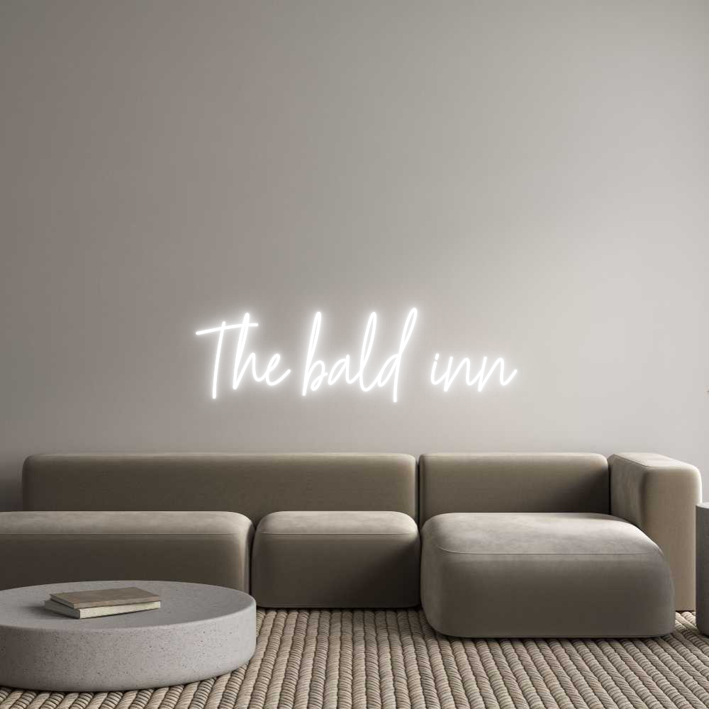Custom Neon Text - The bald inn