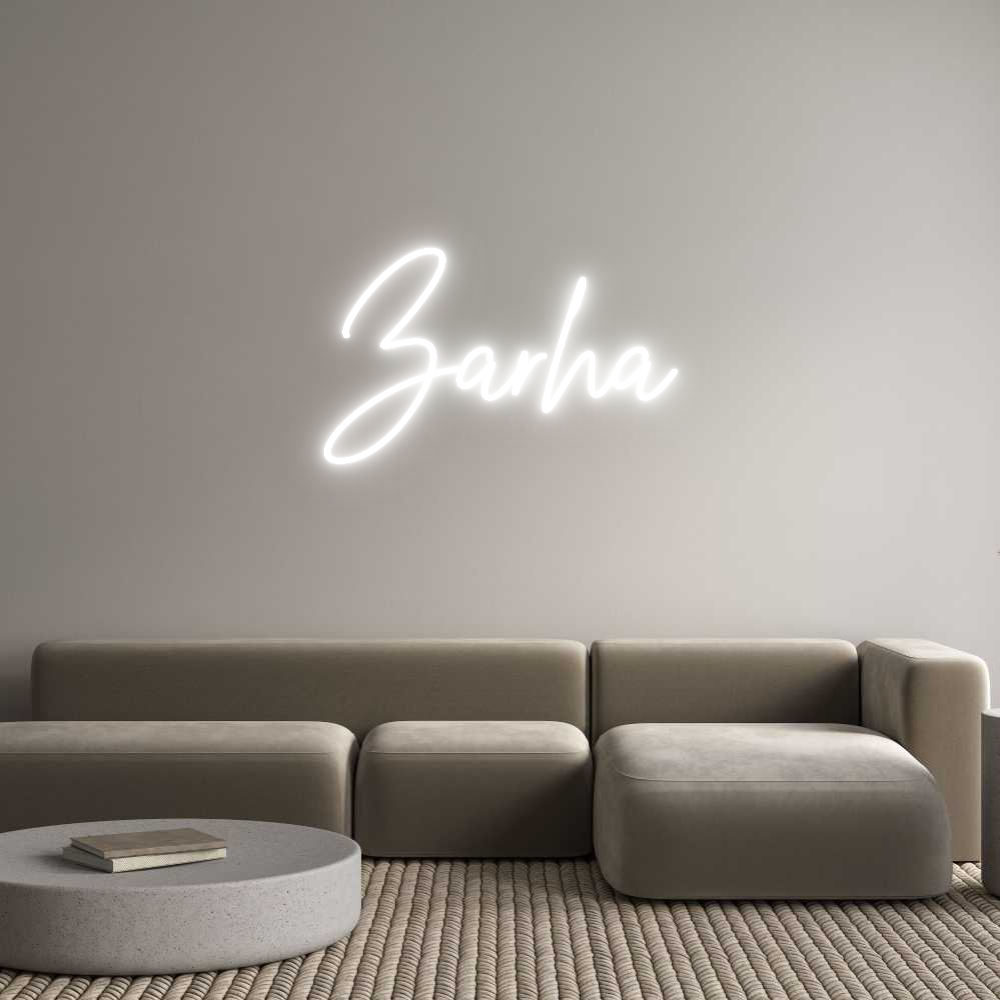 Custom Neon Text - Zarha
