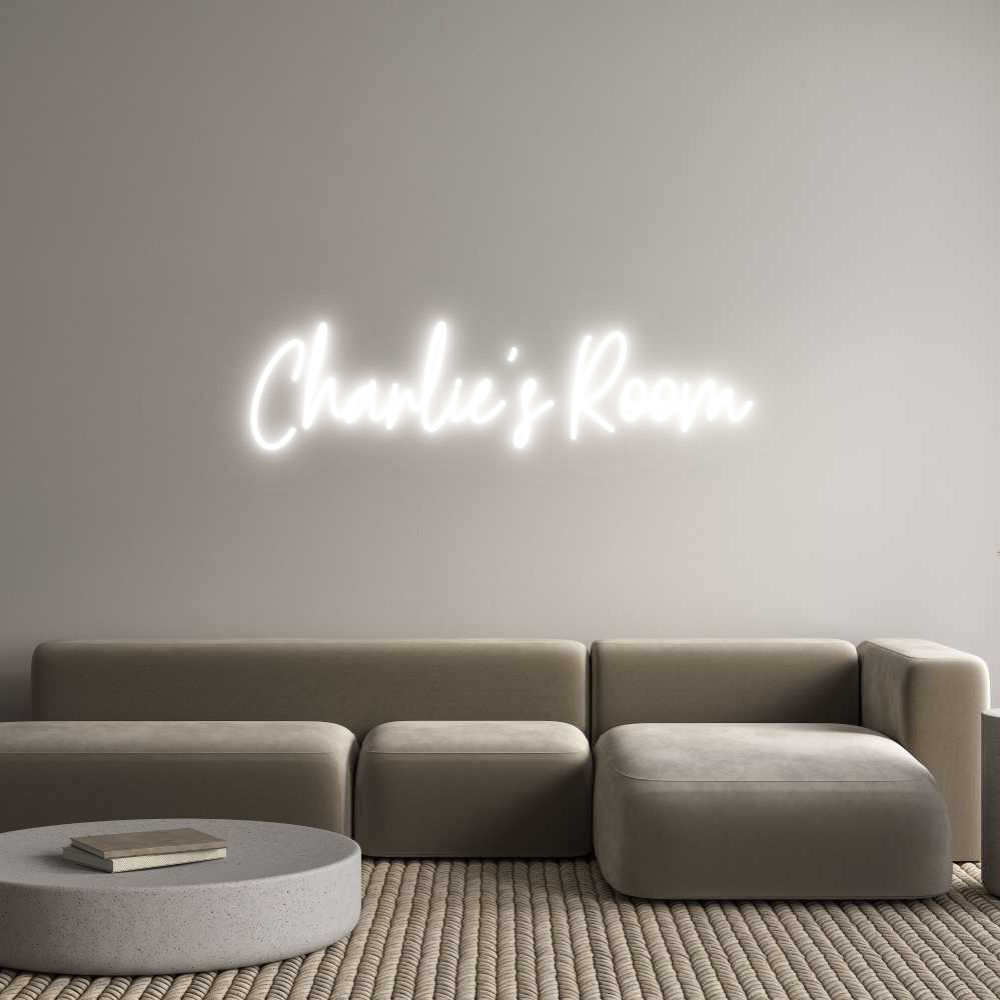 Custom Neon Text - Charlie's Room