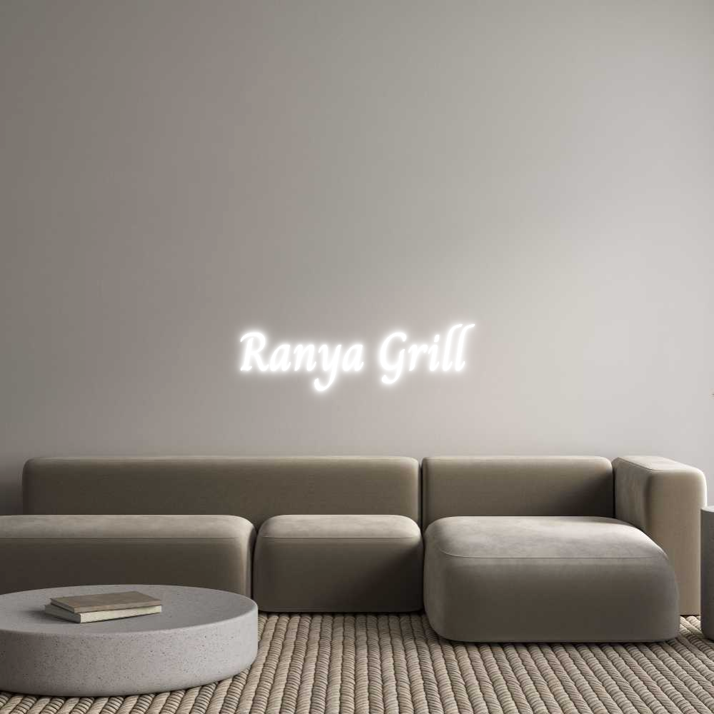 Custom Neon Text - Ranya Grill