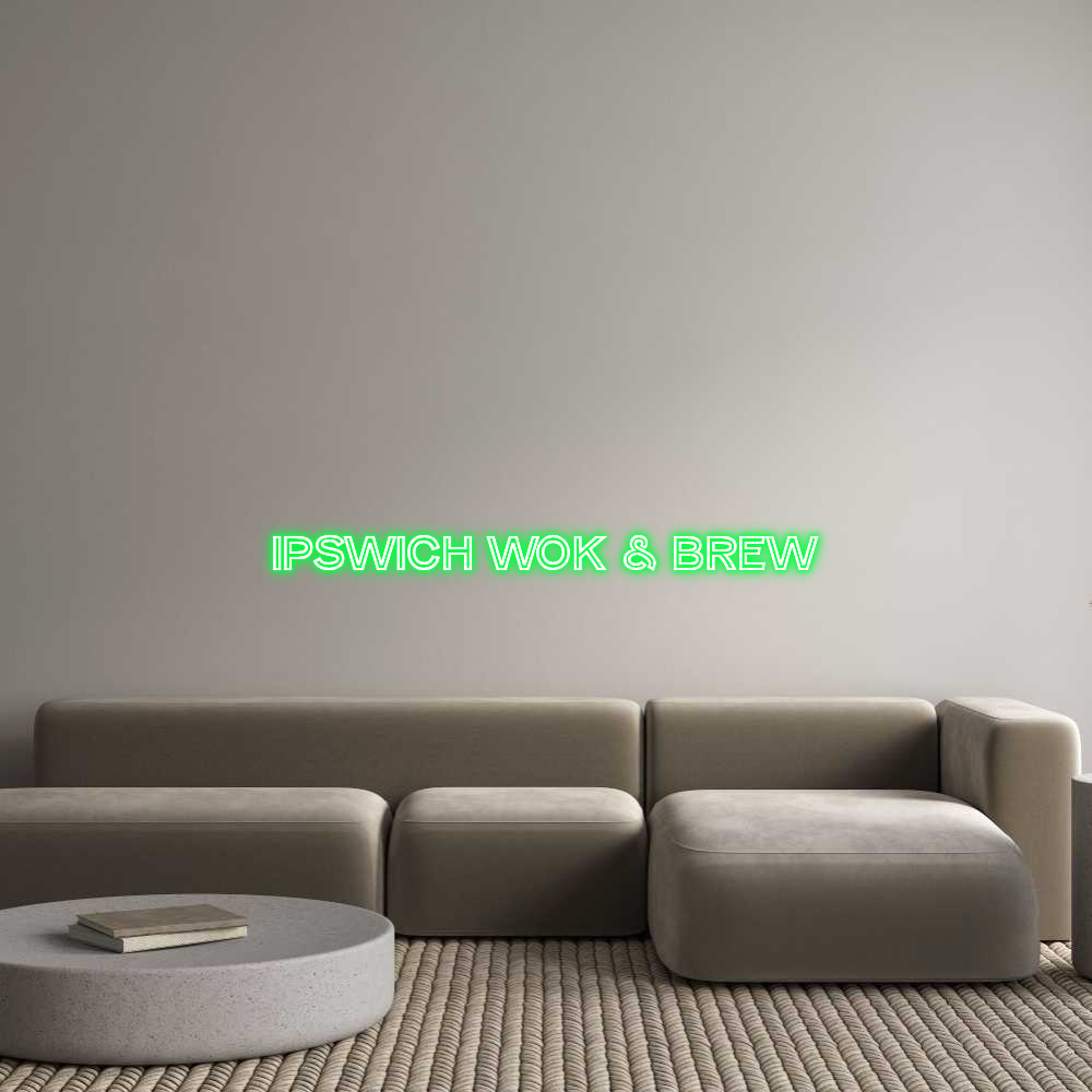 Custom Neon Text - IPSWICH WOK &...
