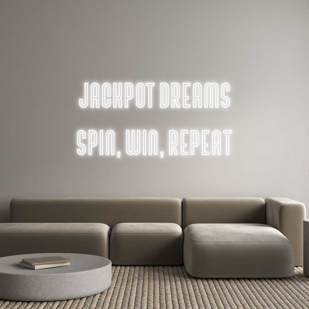 Custom Neon Text - Jackpot Dream...