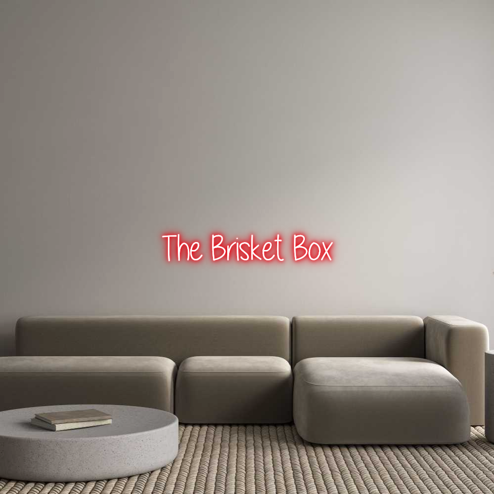 Custom Neon Text - The Brisket Box