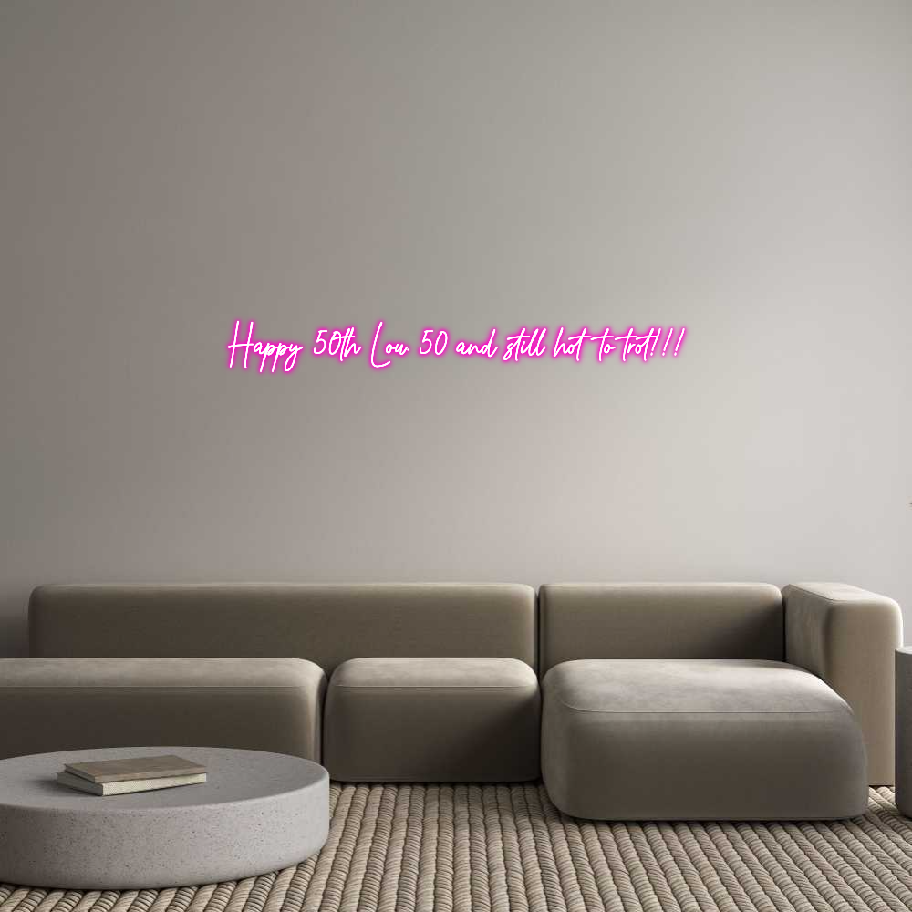 Custom Neon Text - Happy 50th Lo...