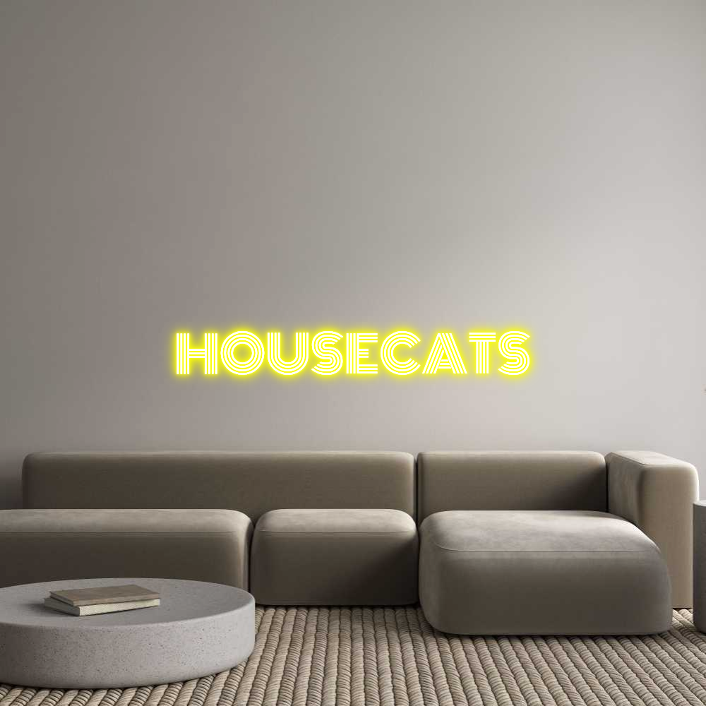 Custom Neon Text - HOUSECATS