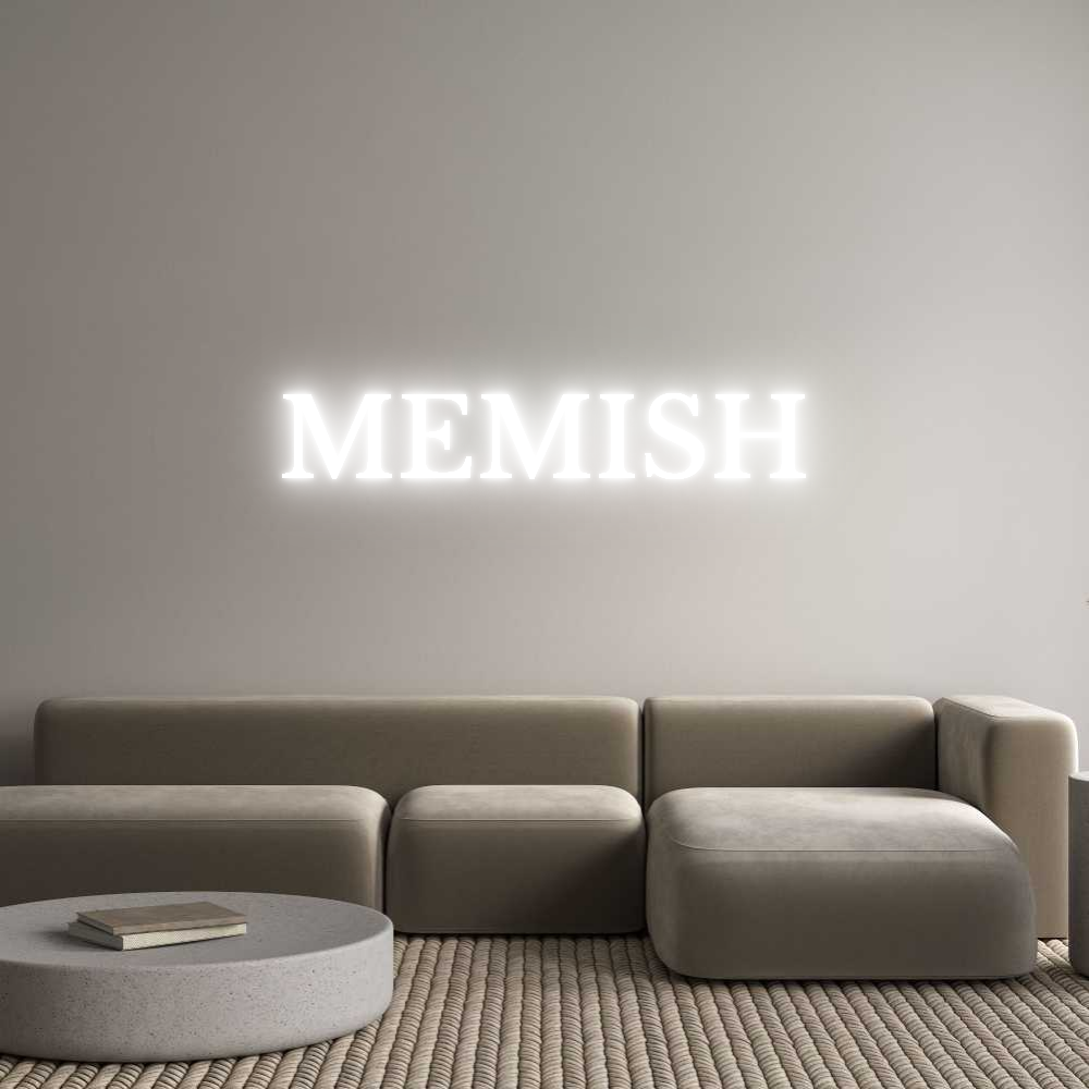 Custom Neon Text - MEMISH