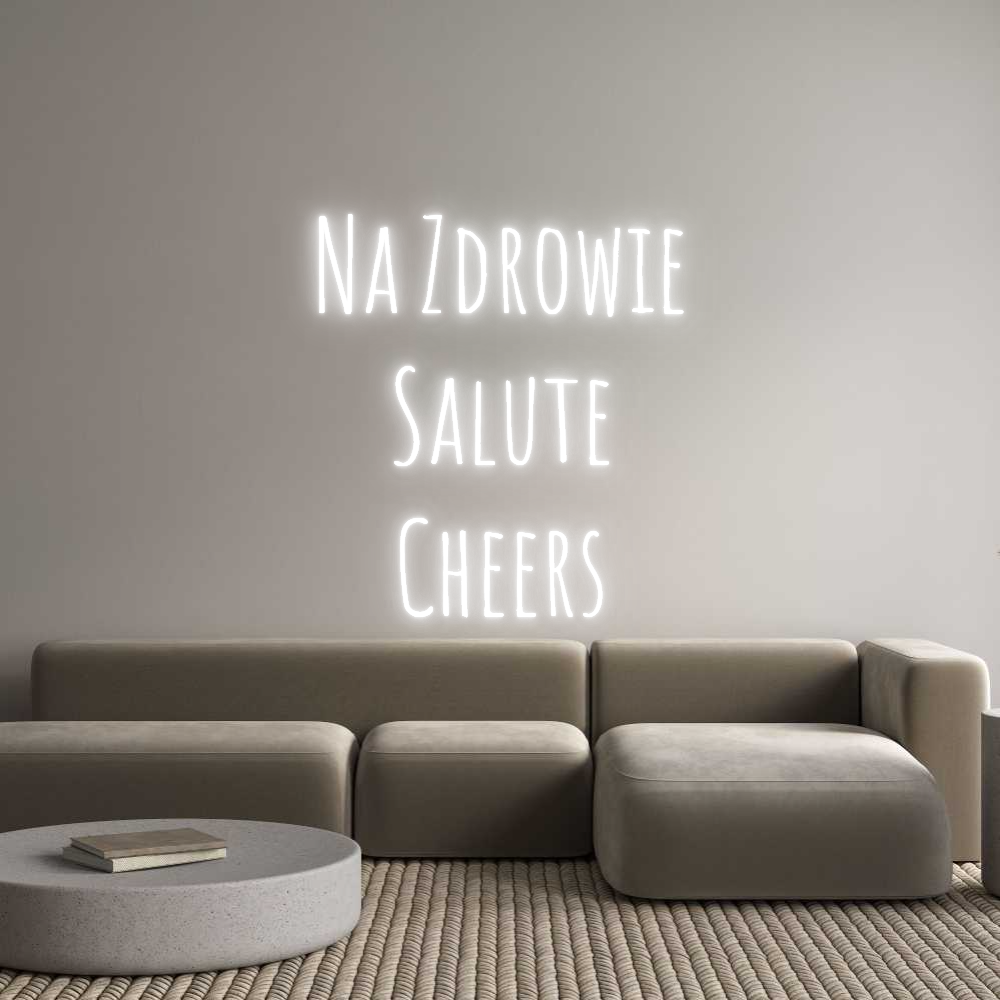 Custom Neon Text - Na Zdrowie
S...