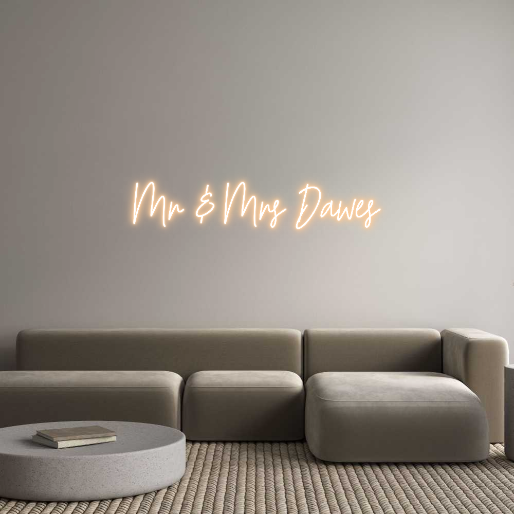 Custom Neon Text - Mr & Mrs Dawes