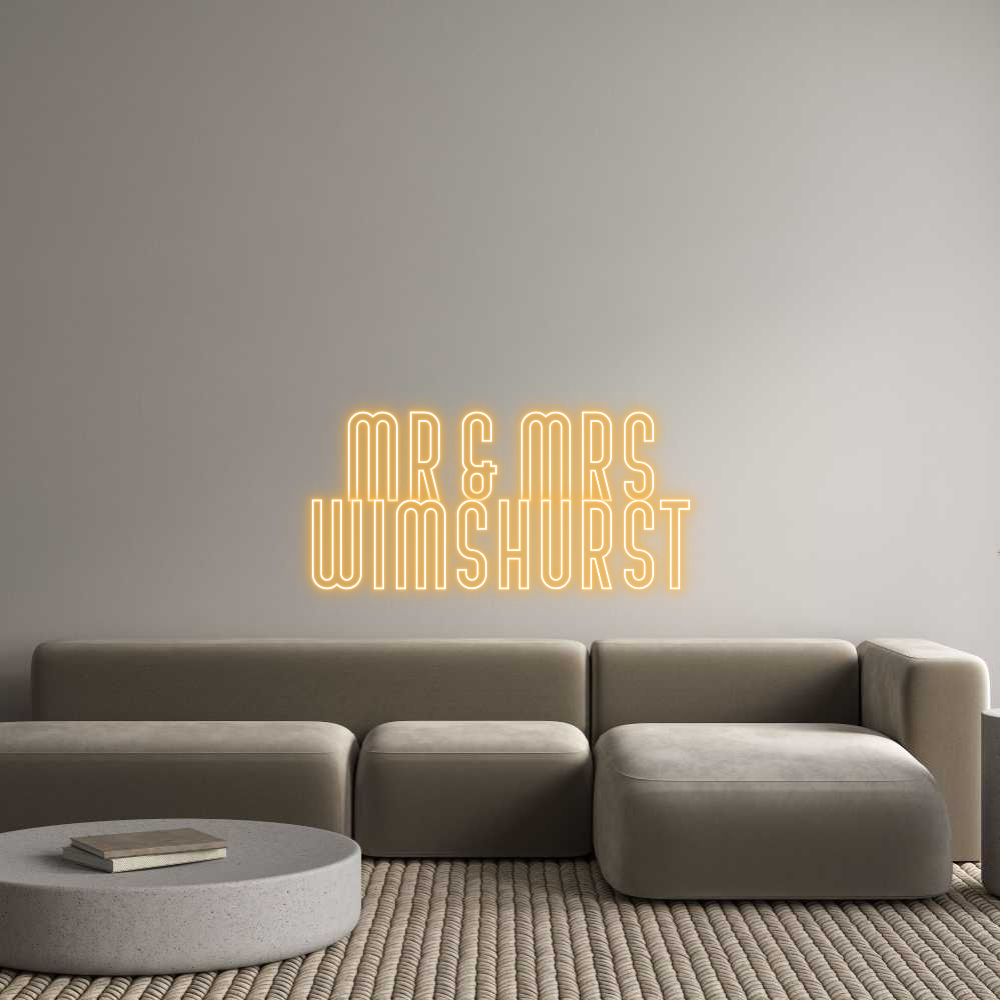 Custom Neon Text - Mr & Mrs
Wim...
