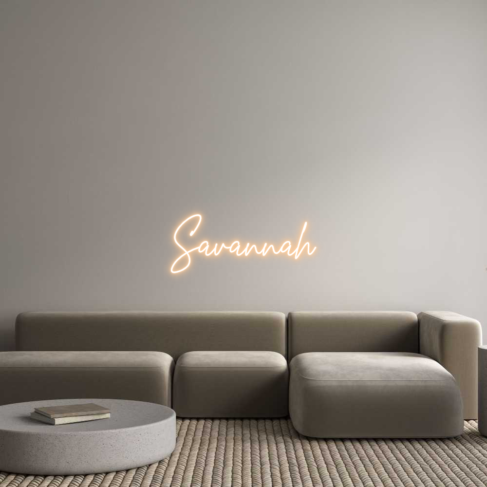 Custom Neon Text - Savannah