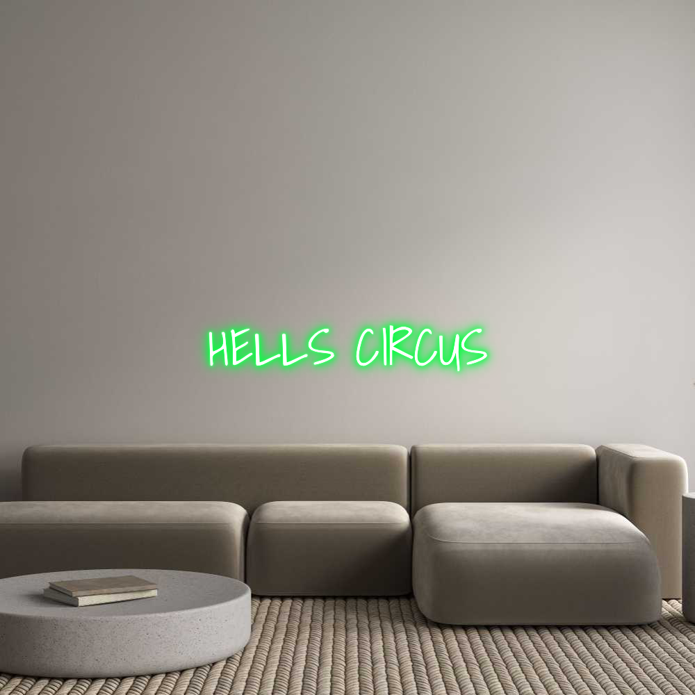 Custom Neon Text - HELLS CIRCUS