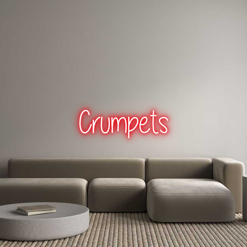 Custom Neon Text - Crumpets