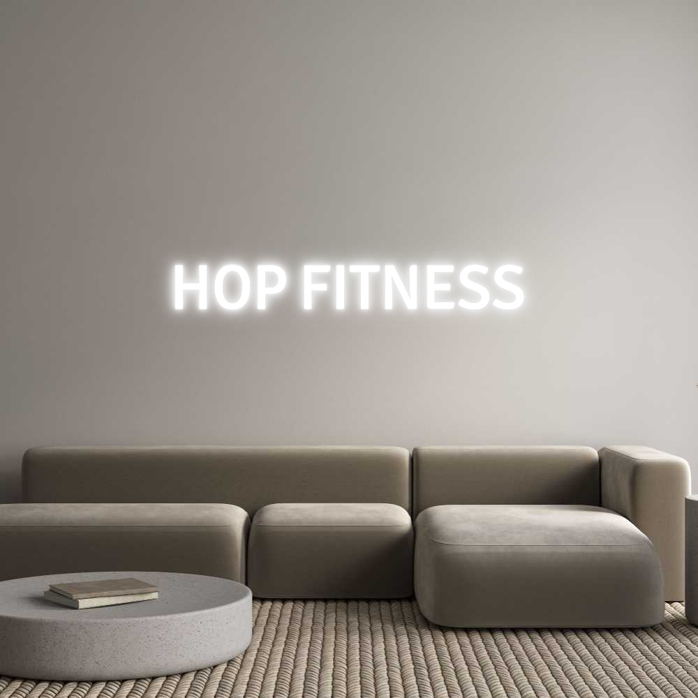 Custom Neon Text - HOP FITNESS