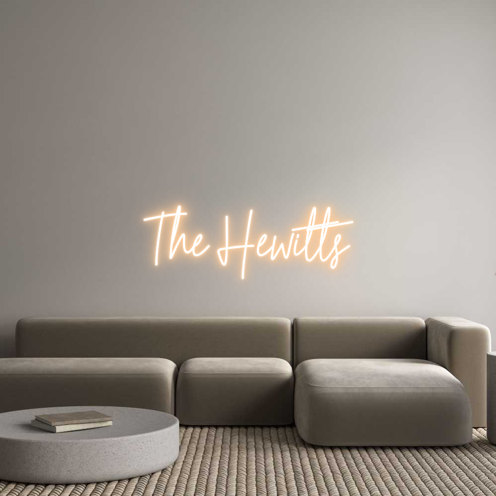 Custom Neon Text - The Hewitts