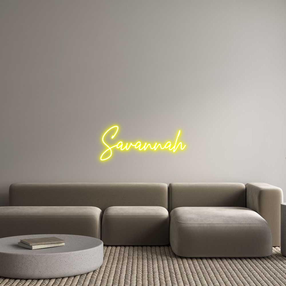 Custom Neon Text - Savannah