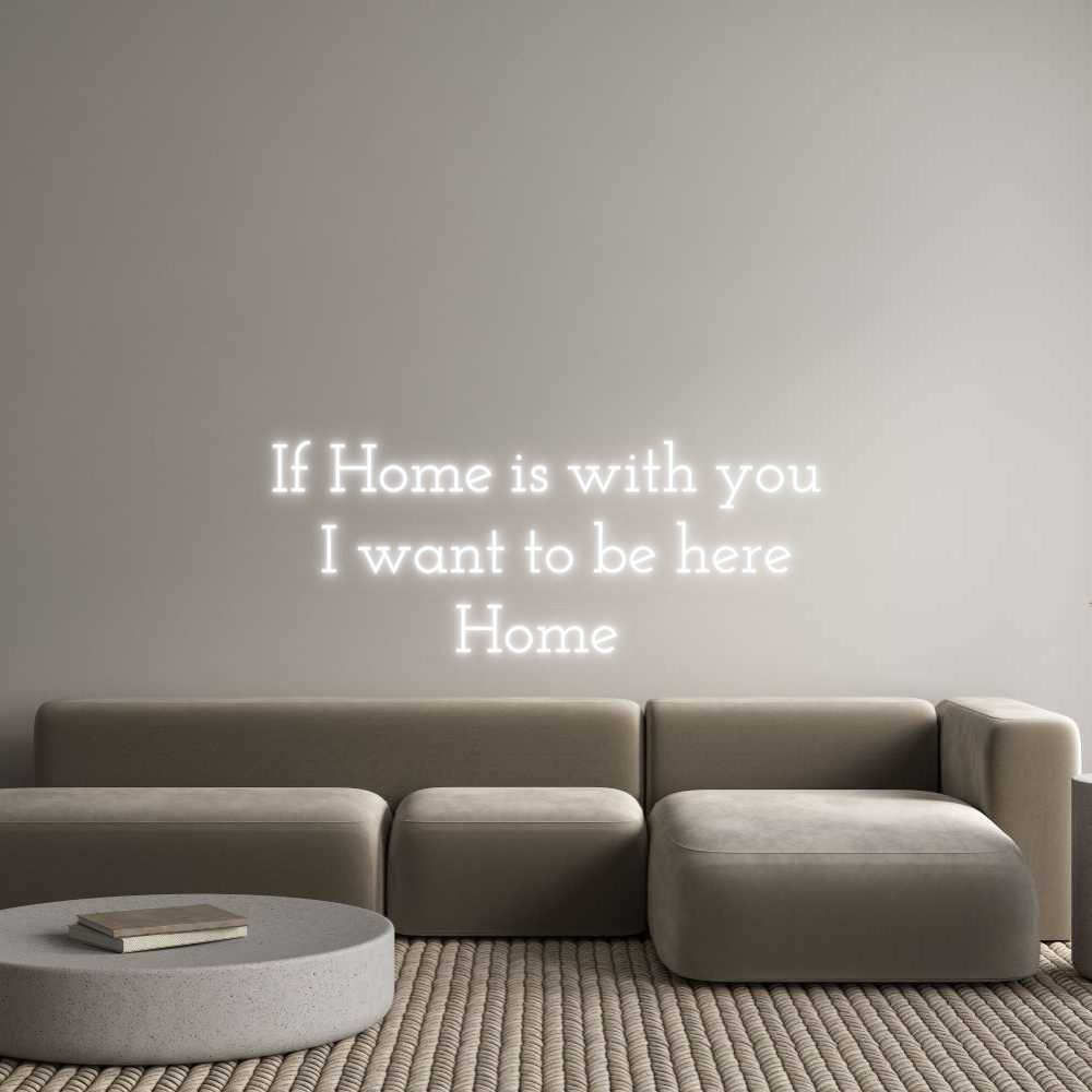 Custom Neon Text - If Home is wi...