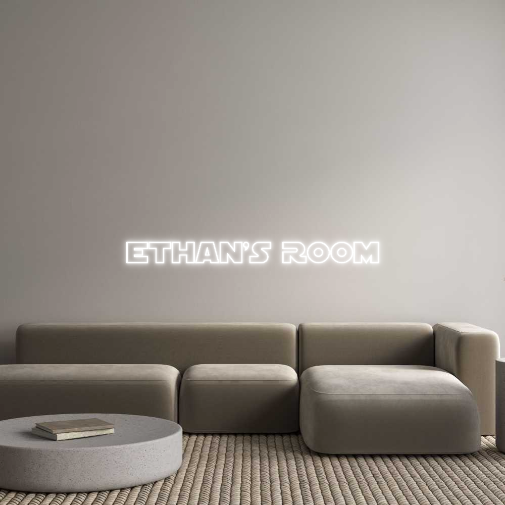 Custom Neon Text - Ethan's Room