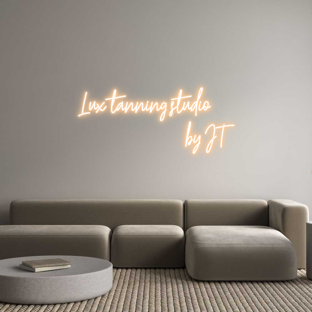 Custom Neon Text - Lux tanning s...