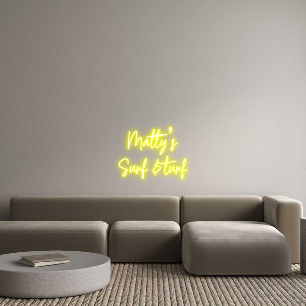Custom Neon Text - Matty’s
Surf...