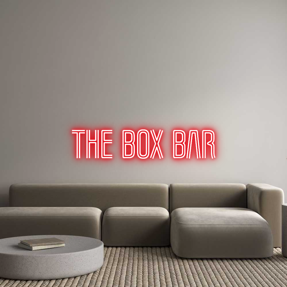 Custom Neon Text - The Box Bar