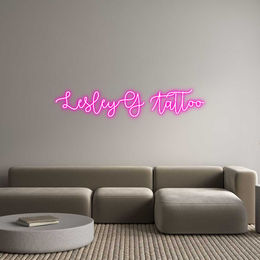 Custom Neon Text - LesleyG Tattoo