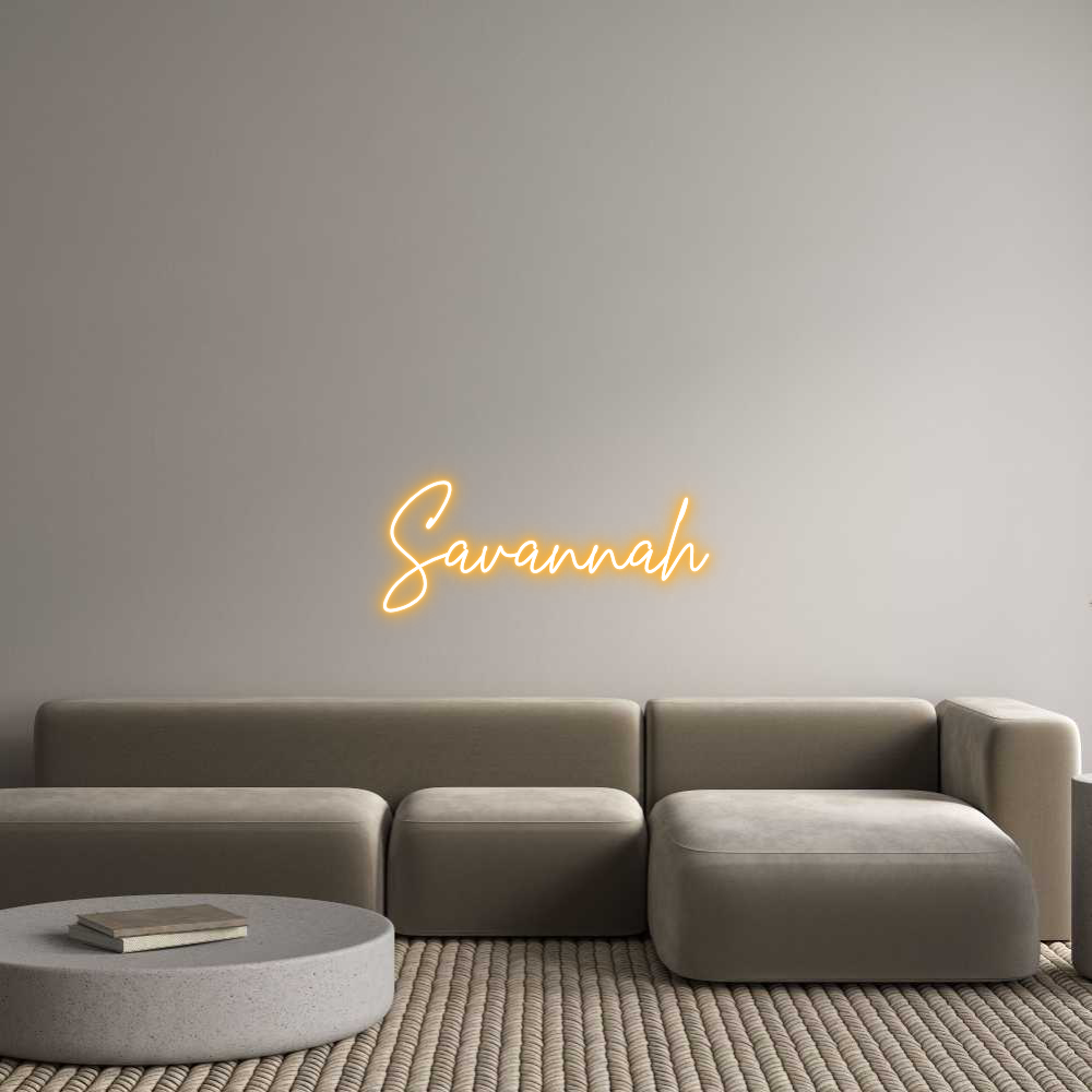 Custom Neon Text - Savannah