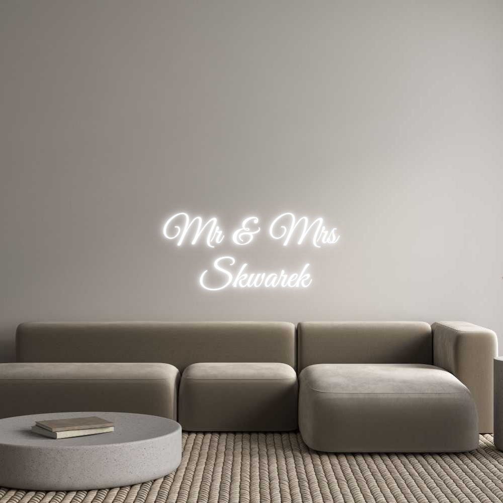 Custom Neon Text - Mr & Mrs 
Sk...