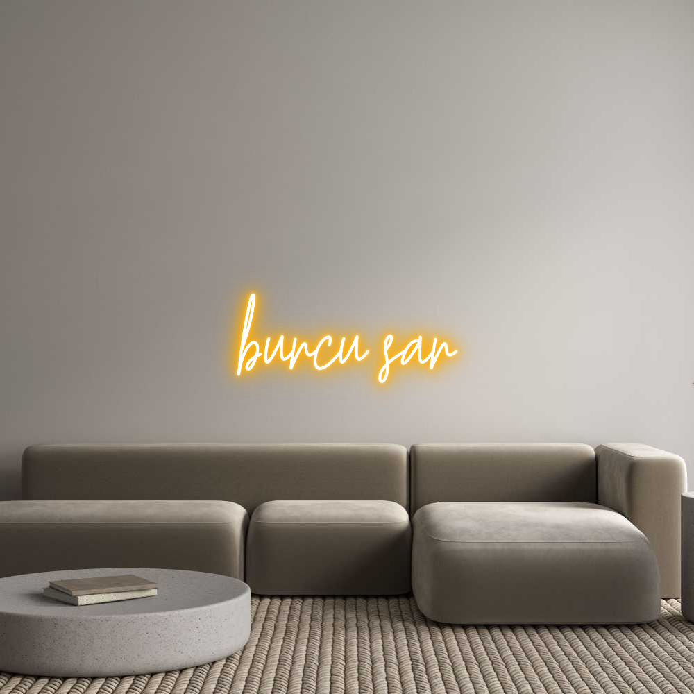 Custom Neon Text - burcu sar